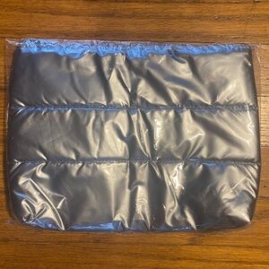 Ulta Large Cosmetics Pouch Metallic Silver NEW